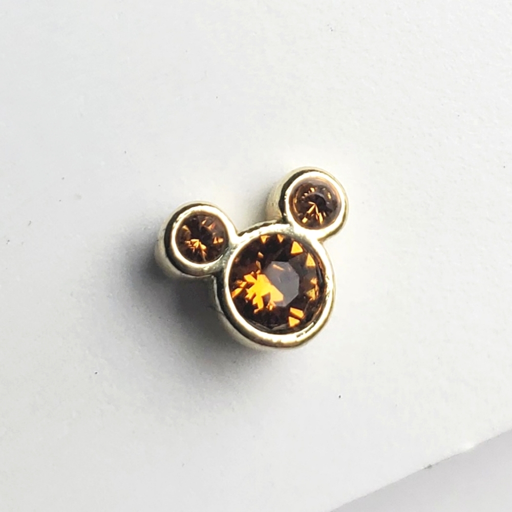 Disney Mickey Mouse Gold tone single post earring